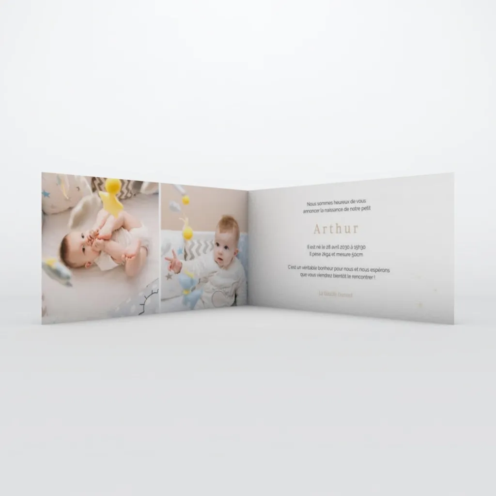 Faire-part Naissance Garçon^Planet cards Bienvenue étoilée