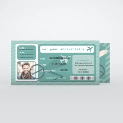 Carte Invitation Anniversaire Adulte Originale^Planet cards Billet vol avion