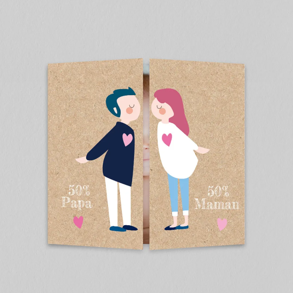 Faire-part Naissance Original^Planet cards Bisou Magique