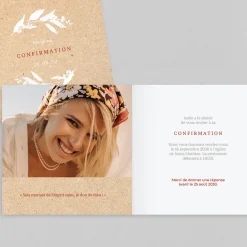 Faire-part Confirmation^Planet cards Blanche Douceur