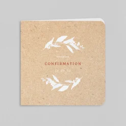 Faire-part Confirmation^Planet cards Blanche Douceur