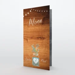 Menu De Mariage^Planet cards Bocal fleuri