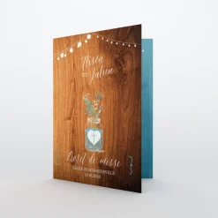Livret De Messe Mariage^Planet cards Bocal fleuri