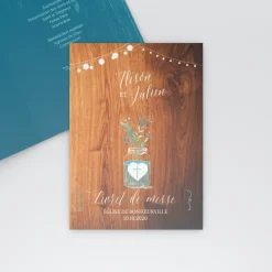 Livret De Messe Mariage^Planet cards Bocal fleuri