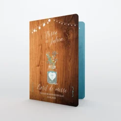 Livret De Messe Mariage^Planet cards Bocal fleuri