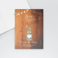 Livret De Messe Mariage^Planet cards Bocal fleuri
