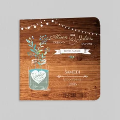 Faire-part Mariage Champêtre | Gamme Complète^Planet cards Bocal fleuri