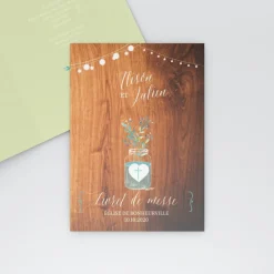 Livret De Messe Mariage^Planet cards Bocal fleuri