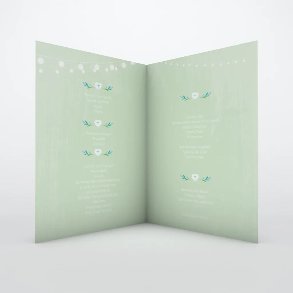 Livret De Messe Mariage^Planet cards Bocal fleuri