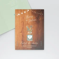 Livret De Messe Mariage^Planet cards Bocal fleuri