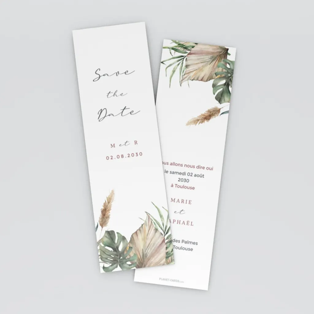 Save The Date^Planet cards Bohème des Iles
