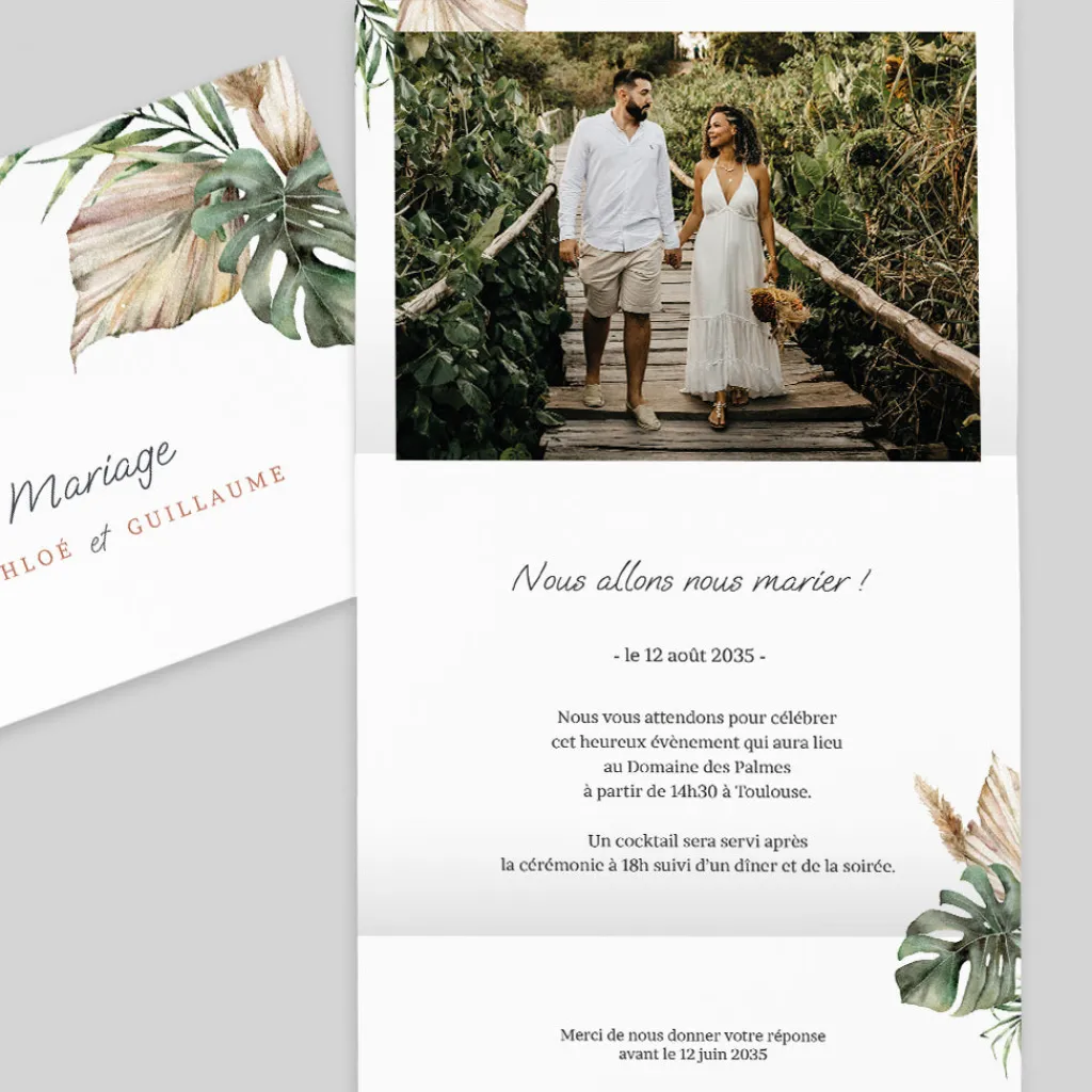 Faire-part Mariage Bohème | Gamme Complète^Planet cards Bohème des Iles et Photos