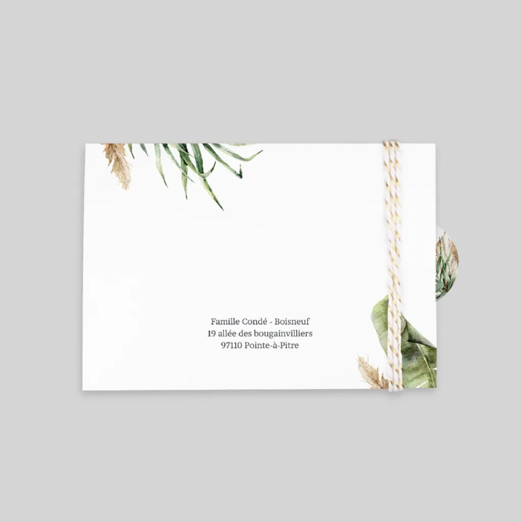 Faire-part Mariage Bohème | Gamme Complète^Planet cards Bohème des Iles et Photos