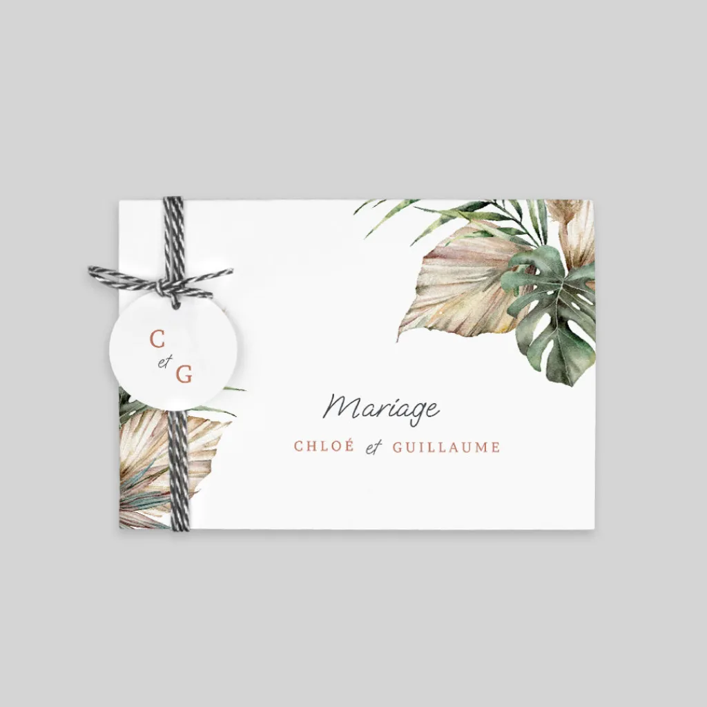Faire-part Mariage Bohème | Gamme Complète^Planet cards Bohème des Iles et Photos