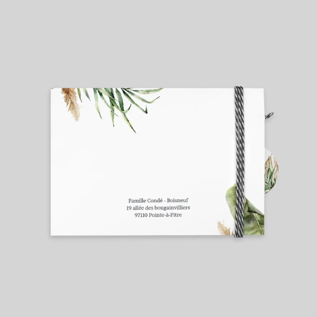 Faire-part Mariage Bohème | Gamme Complète^Planet cards Bohème des Iles et Photos
