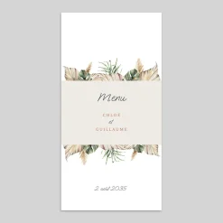 Menu De Mariage^Planet cards Bohème des îles