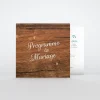 Programme De Mariage^Planet cards Bois et Amour