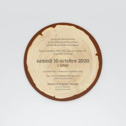 Carte Invitation Noces D'argent | Carte Invitation Noces D'argent^Planet cards Bois gravé
