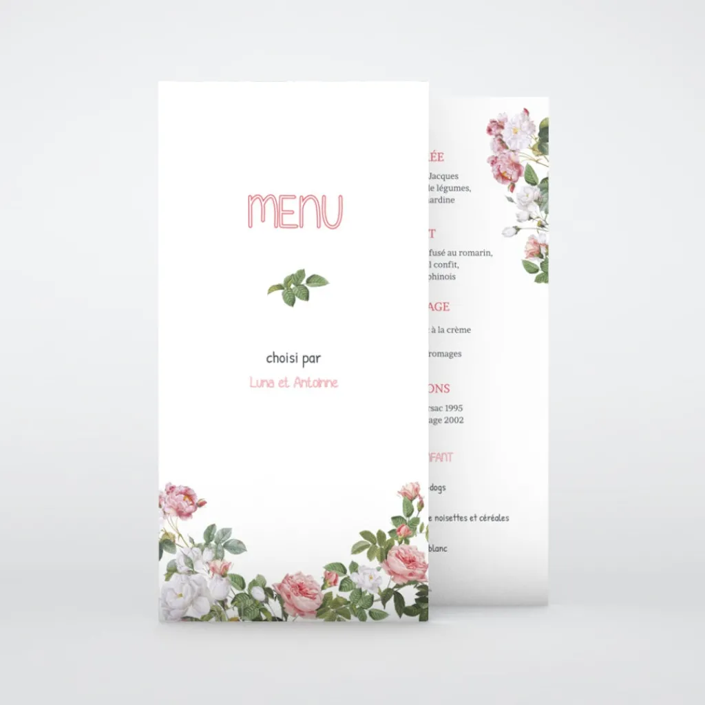 Menu De Mariage^Planet cards Bonheur en Famille