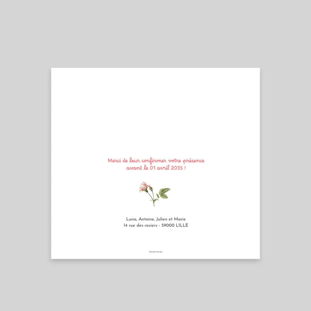Faire-part Mariage Champêtre | Gamme Complète^Planet cards Bonheur En Famille