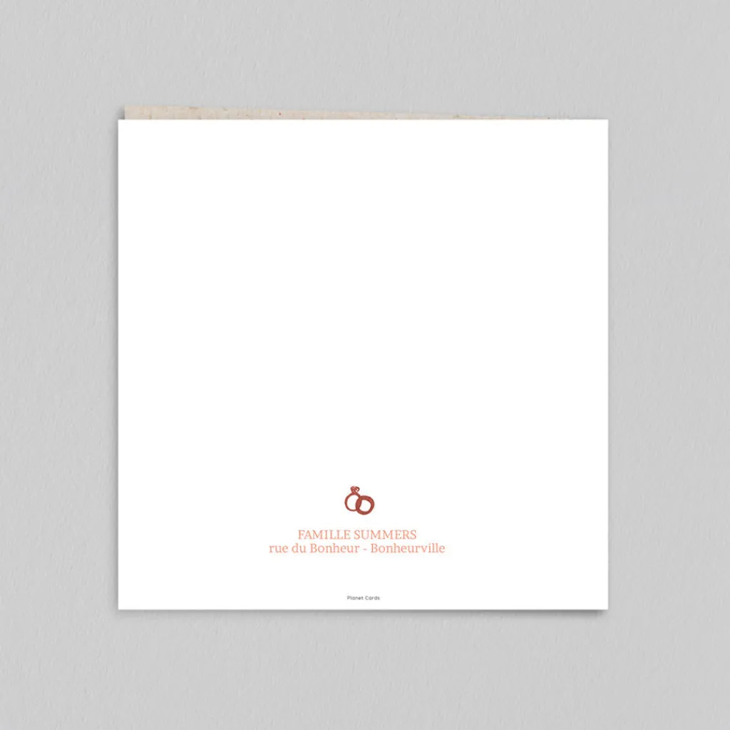 Faire-part Mariage Champêtre^Planet cards Bonne Nouvelle