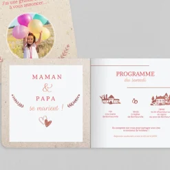 Faire-part Mariage Champêtre^Planet cards Bonne Nouvelle