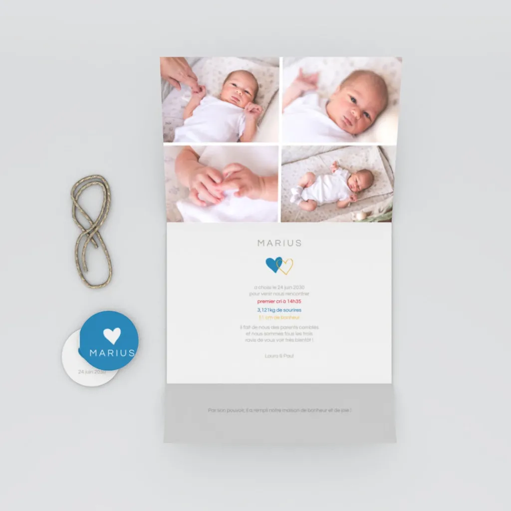 Faire-part Naissance Garçon^Planet cards Bouille D'Amour Garçon