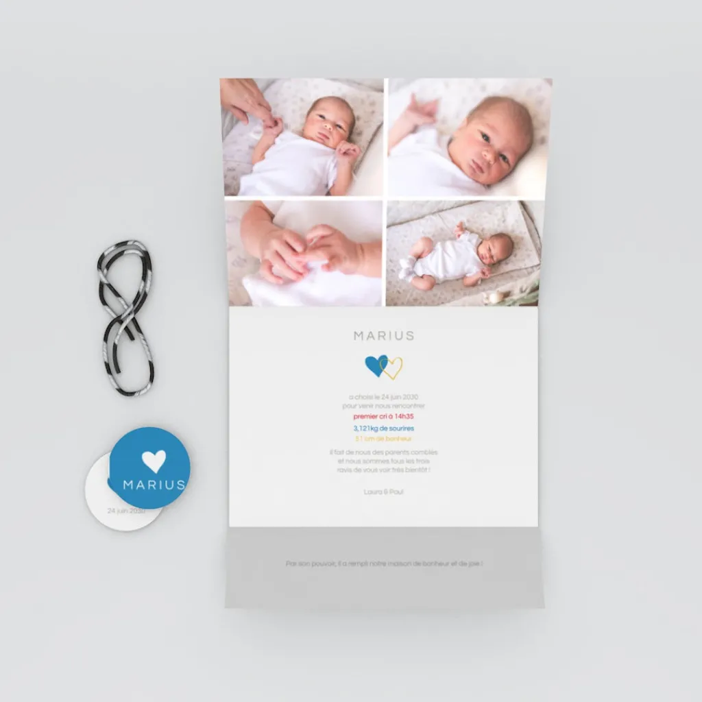 Faire-part Naissance Garçon^Planet cards Bouille D'Amour Garçon