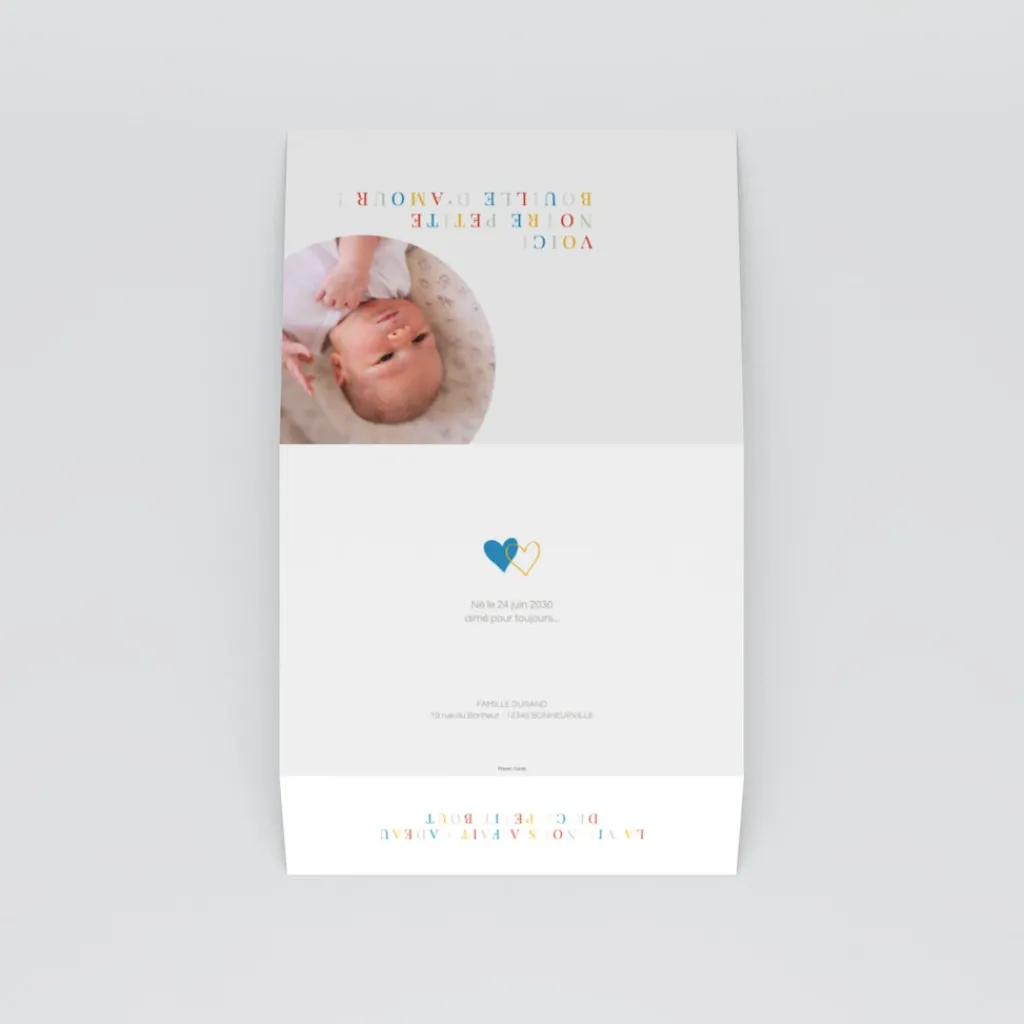 Faire-part Naissance Garçon^Planet cards Bouille D'Amour Garçon