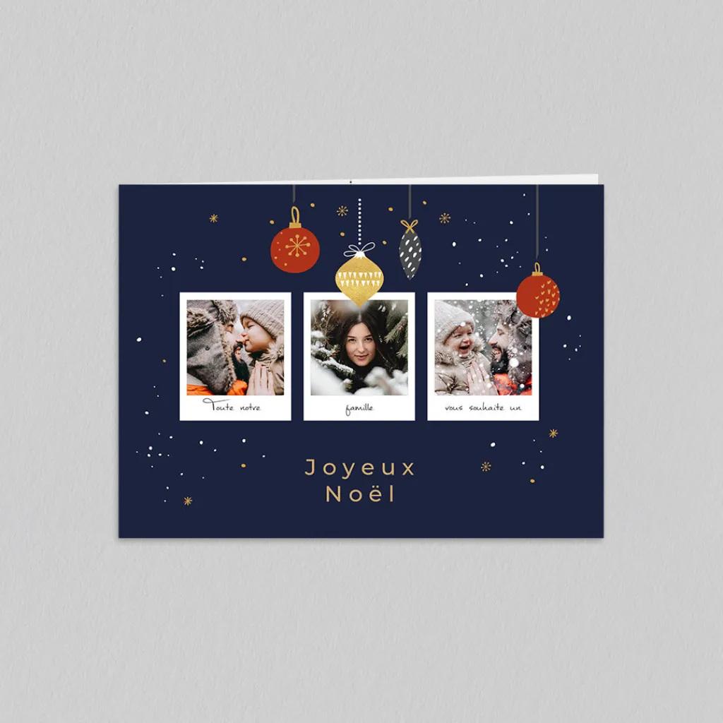 Carte De Noël Photo^Planet cards Boule de Noël et Photos