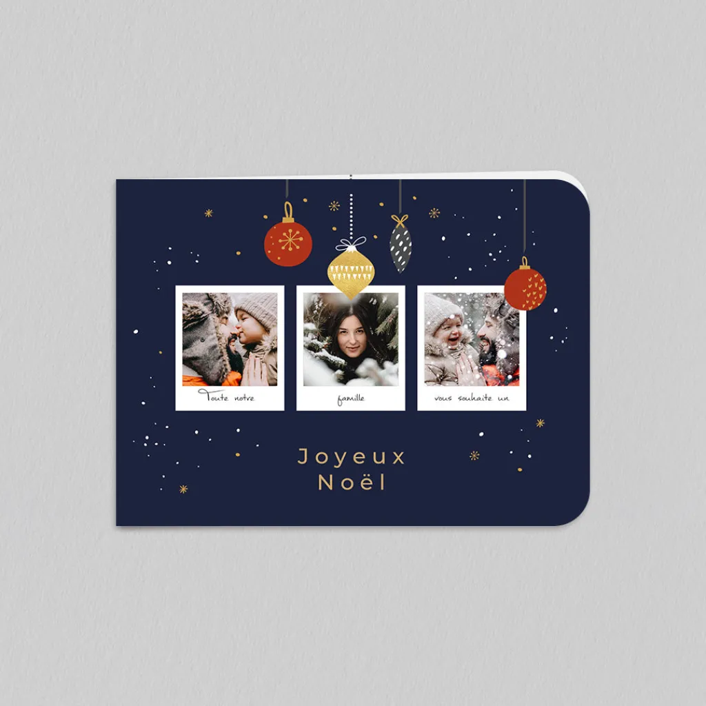 Carte De Noël Photo^Planet cards Boule de Noël et Photos