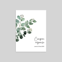 Coupon-réponse Mariage^Planet cards Bouquet d'eucalyptus
