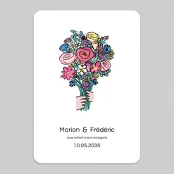 Créations En Collaboration | Faire-part Mariage Champêtre^Planet cards Bouquet Fleuri