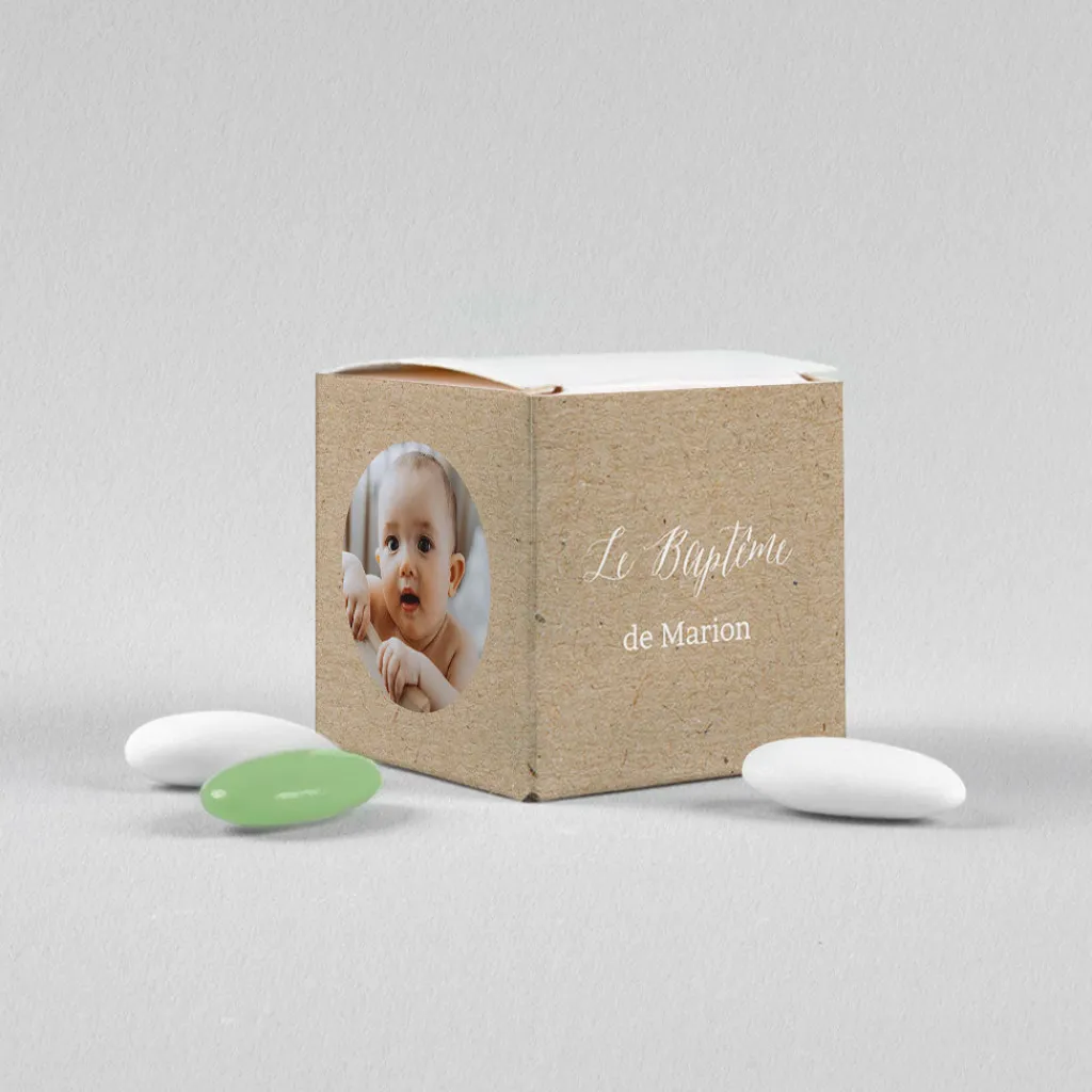 Boîte À Dragées Baptême^Planet cards Brin d'Herbe