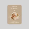 Faire-part Baptême Champêtre^Planet cards Brin d'Herbe endormi et Kraft