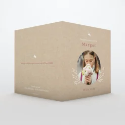 Faire-part Communion^Planet cards Brin d'Herbe et Colombe