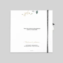 Faire-part Mariage Champêtre^Planet cards Brins d'eucalyptus