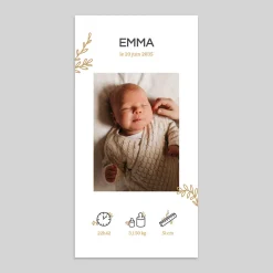 Faire-part Naissance Fille^Planet cards Brins et picto