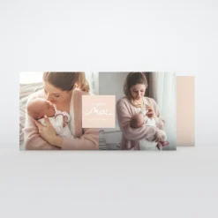 Carte Remerciement Naissance Fille^Planet cards Cadre Chic