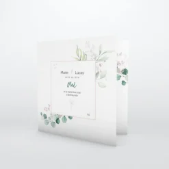 Faire-part Mariage Champêtre^Planet cards Cadre d’Eucalyptus Rose