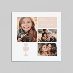 Faire-part Communion^Planet cards Calice et chapelets