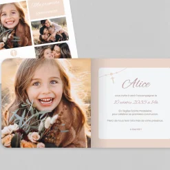 Faire-part Communion^Planet cards Calice et chapelets