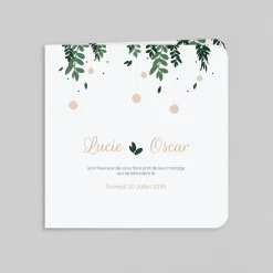 Faire-part Mariage Bohème | Faire-part Mariage Champêtre^Planet cards Cannage Et Herbes Folles