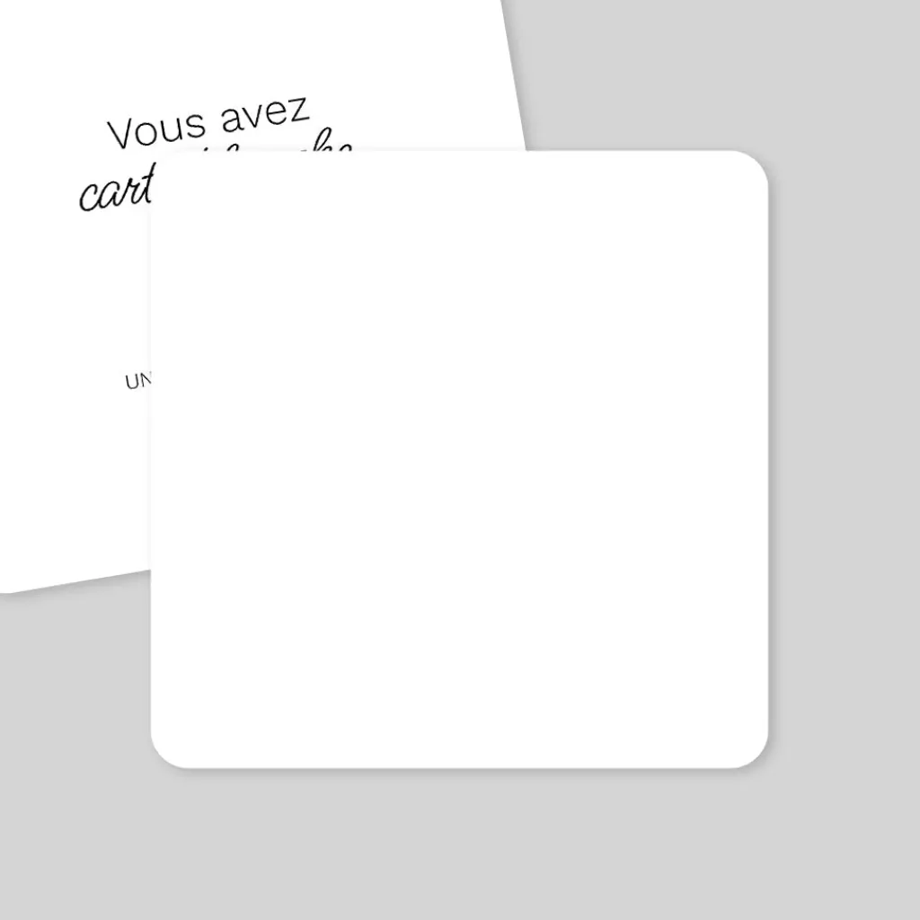 Carte 100% Personnalisable | Carte 100% Personnalisable^Planet cards Carré Recto Verso 14 x 14 cm