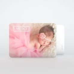 Carte Remerciement Naissance Classique^Planet cards Cartouche