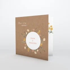 Faire-part Mariage Champêtre^Planet cards Cercle floral