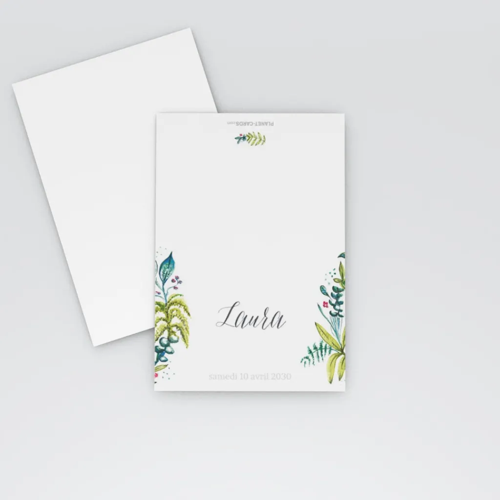 Marque-place Baptême^Planet cards C'est le Printemps