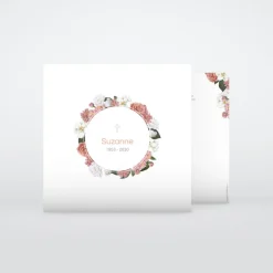 Carte Remerciement Décès^Planet cards Chrétien Couronne de Fleurs
