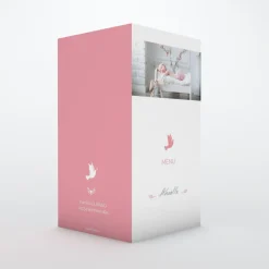 Menu Baptême^Planet cards Colombe paix
