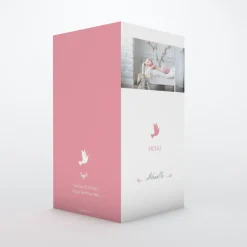 Menu Baptême^Planet cards Colombe paix
